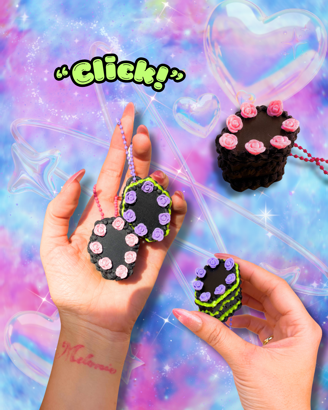 Gothic Halloween Coffin Cake Fidget Clicker : Satisfying Fidget Toys