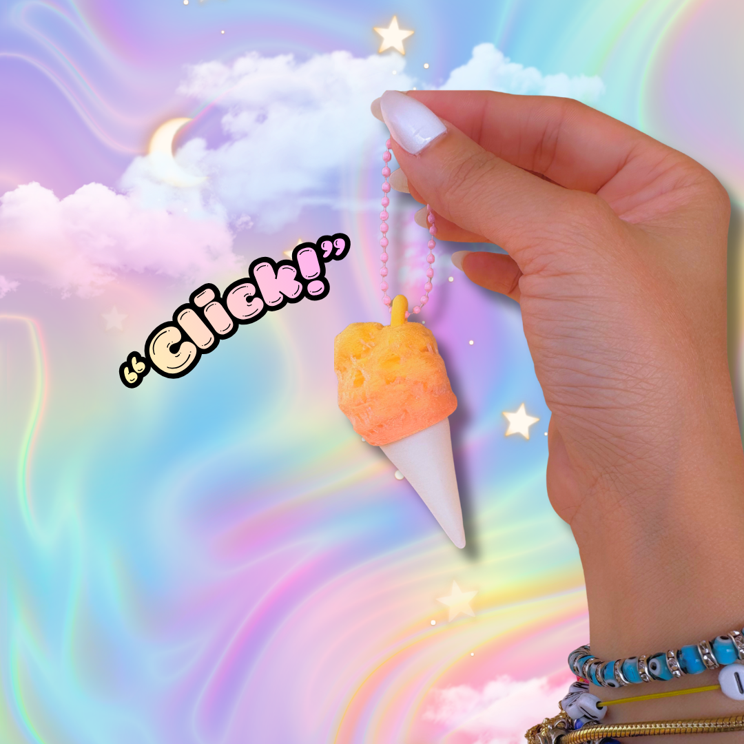 Sweet Treat Carnival Cotton Candy Fidget Clicker: Anxiety Stress Relief Toy