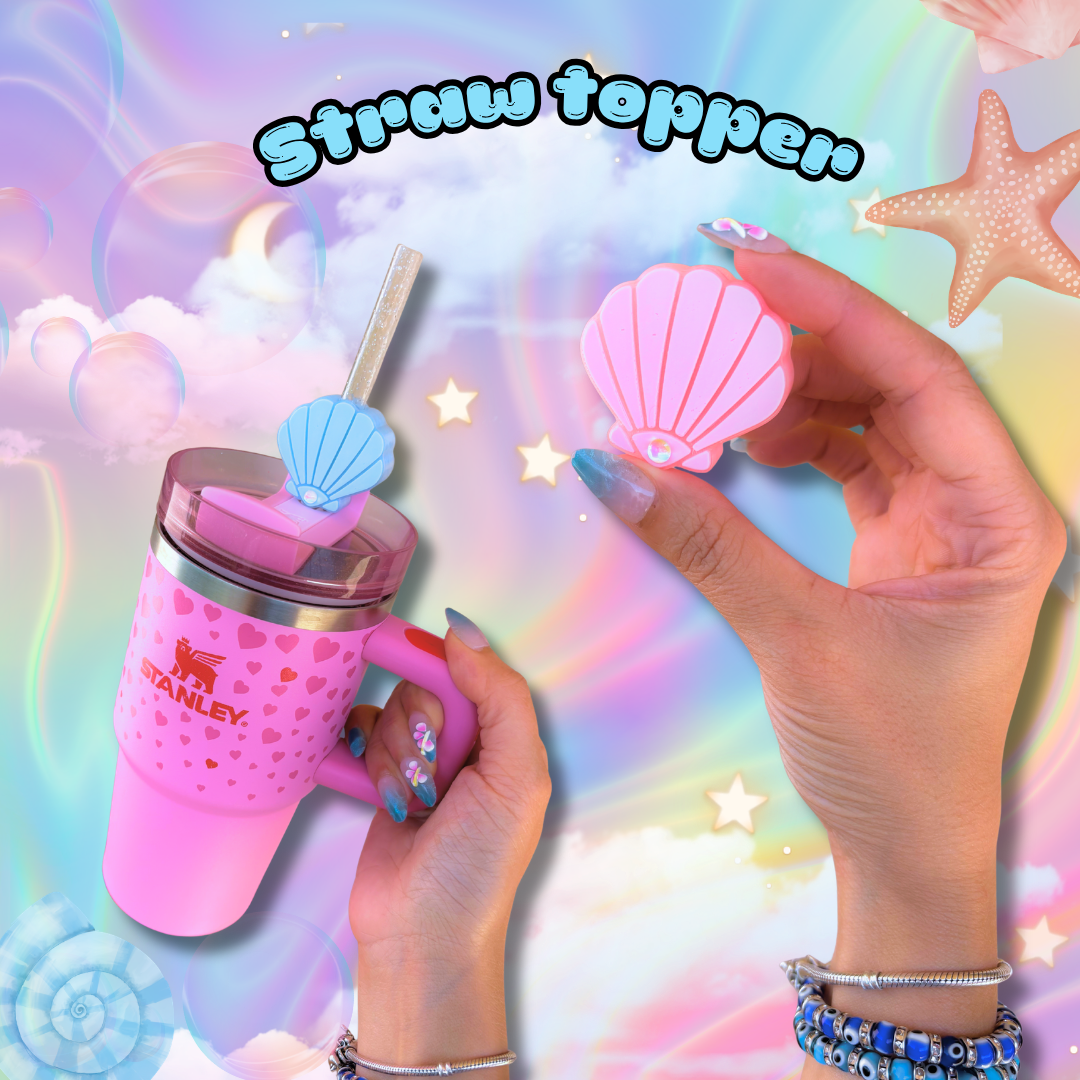 Under the sea Shell Stanley Straw Topper Accessories
