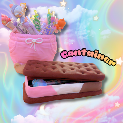 Sweet Treats Neapolitan Ice Cream Sandwich Container : Sweets Lover Home Decor