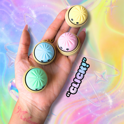 Kawaii Dumpling Bao Fidget Clicker : Foodie Lover Satisfying Sensory Toys