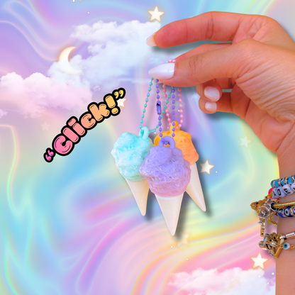 Sweet Treat Carnival Cotton Candy Fidget Clicker: Anxiety Stress Relief Toy