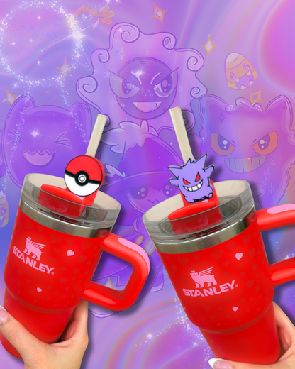 Poke Ball Straw Topper Stanley Straw Topper Accessories