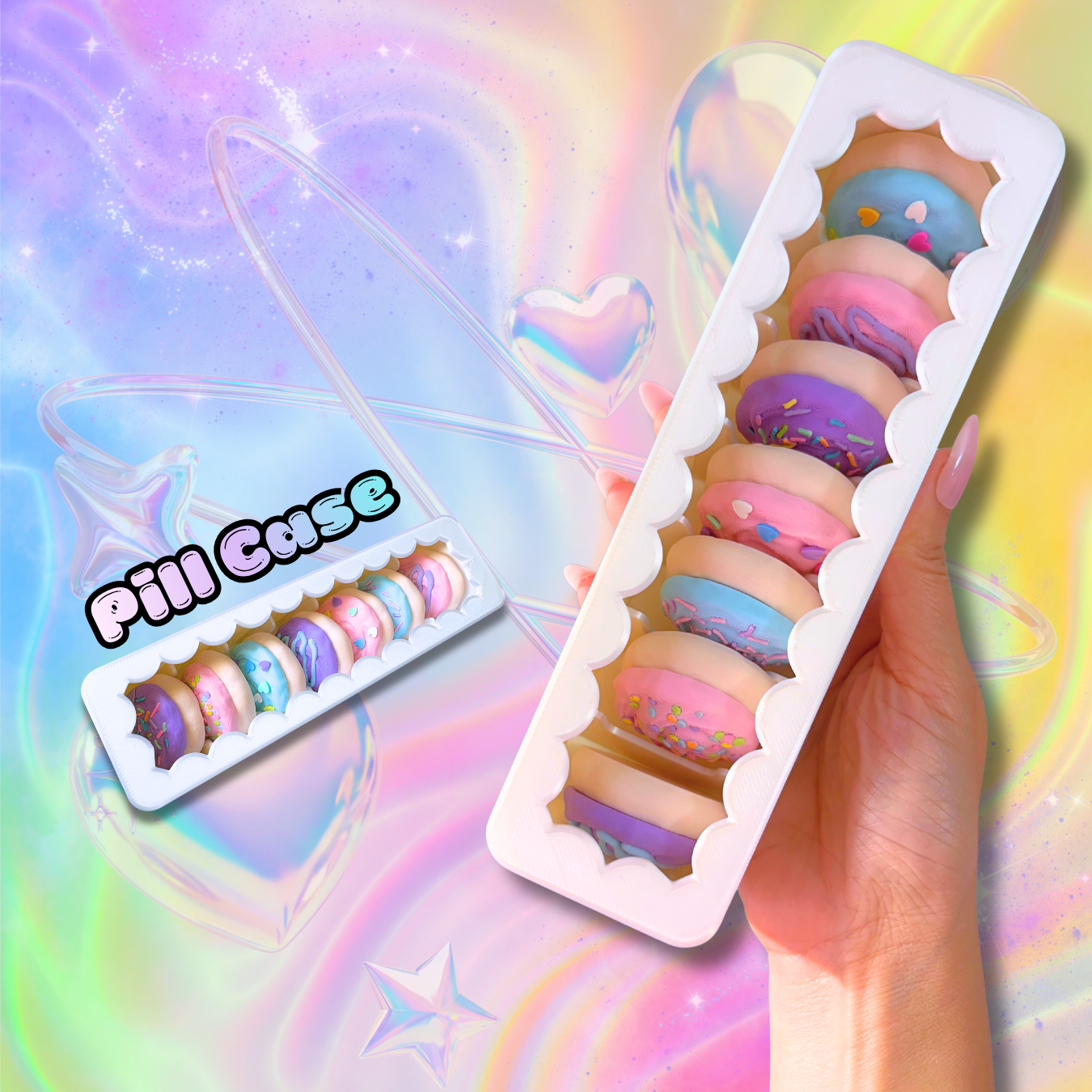 Sugar Cookie Pill Container : Sweets Lover Kawaii Home Decor Organization