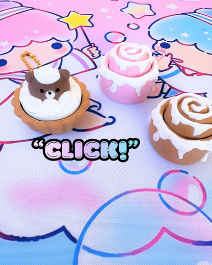 Sweet Treat Kawaii Cinnamon Roll Fidget Clicker : Satisfying Fidget Toys