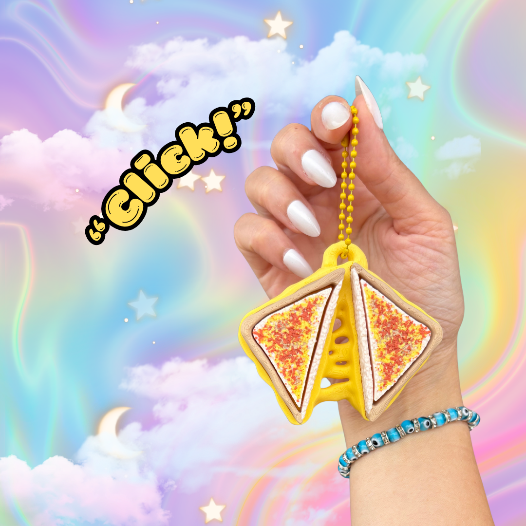 Canned Soup and Grilled Cheese Fidget Clicker: Anxiety Stress Relief Toy