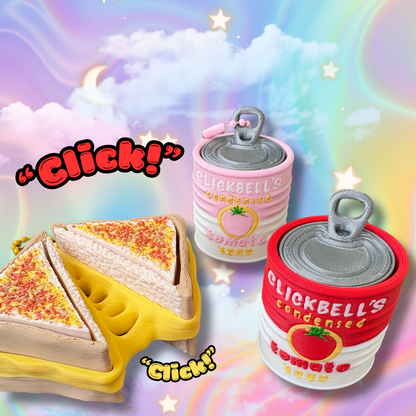 Canned Soup and Grilled Cheese Fidget Clicker: Anxiety Stress Relief Toy