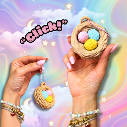 Easter Nest Egg Fidget Clicker: Egg Stress Relief Toy