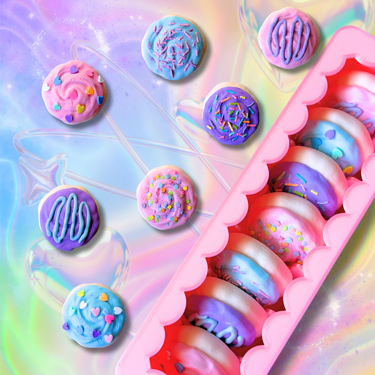 Sugar Cookie Pill Container : Sweets Lover Kawaii Home Decor Organization
