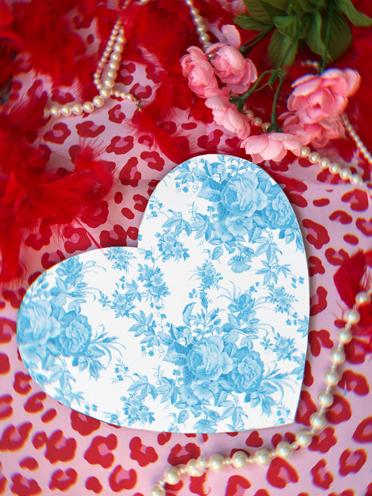 Blue Chic Heart Mouse Pad