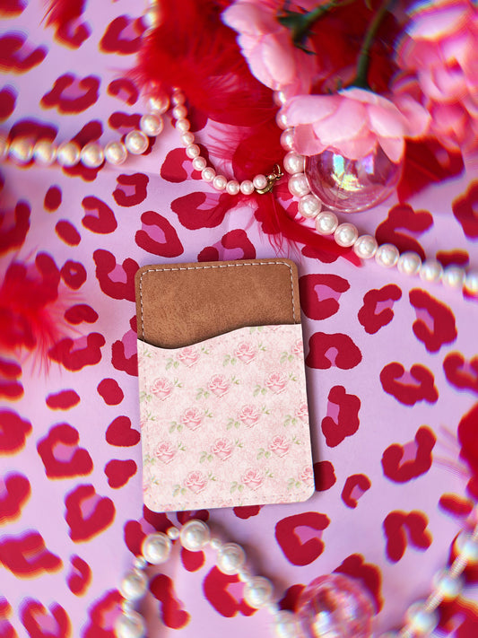 Lovely Pink Chic Phone Card Holder