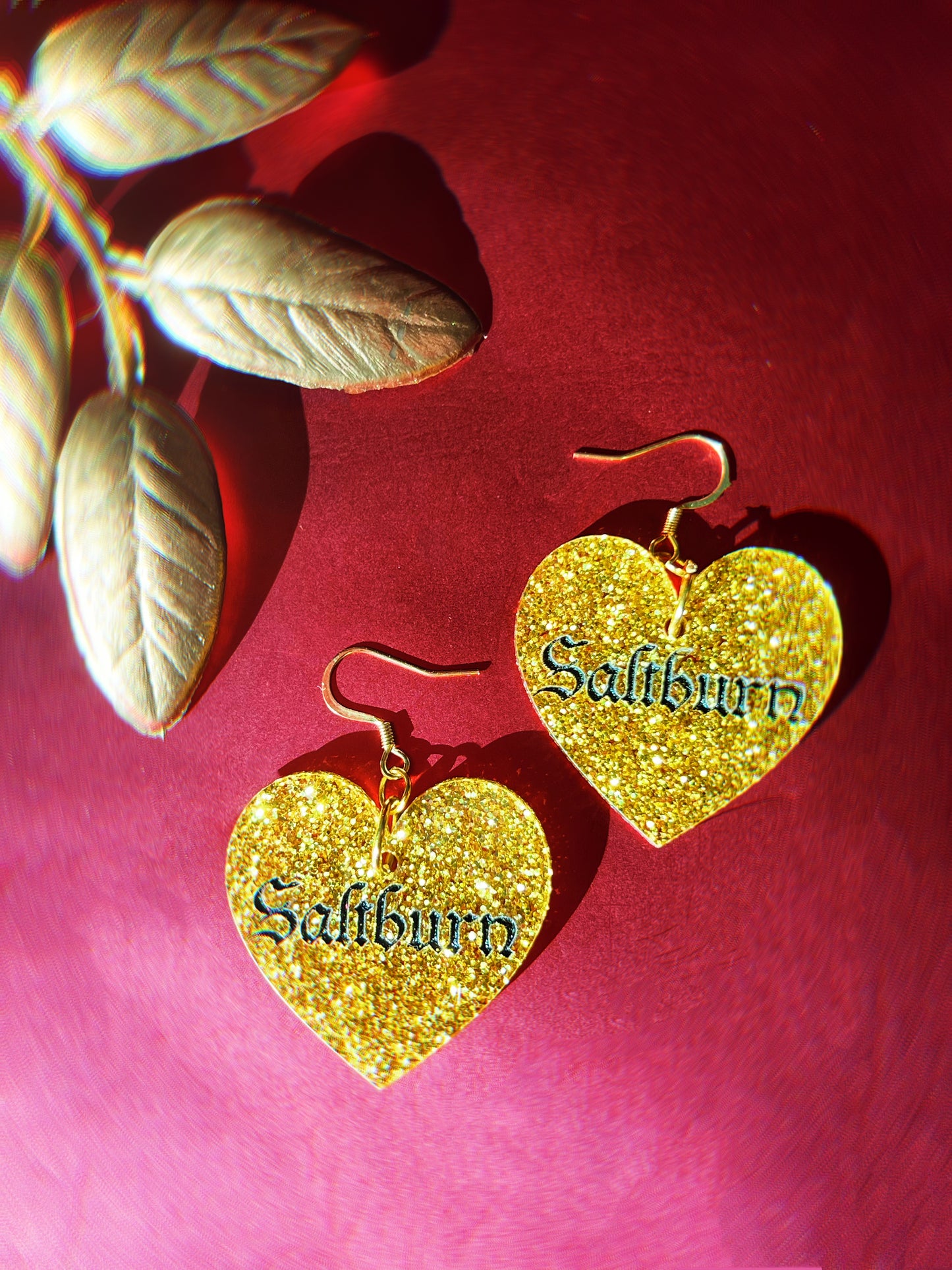 SaIty Gold Heart Earrings