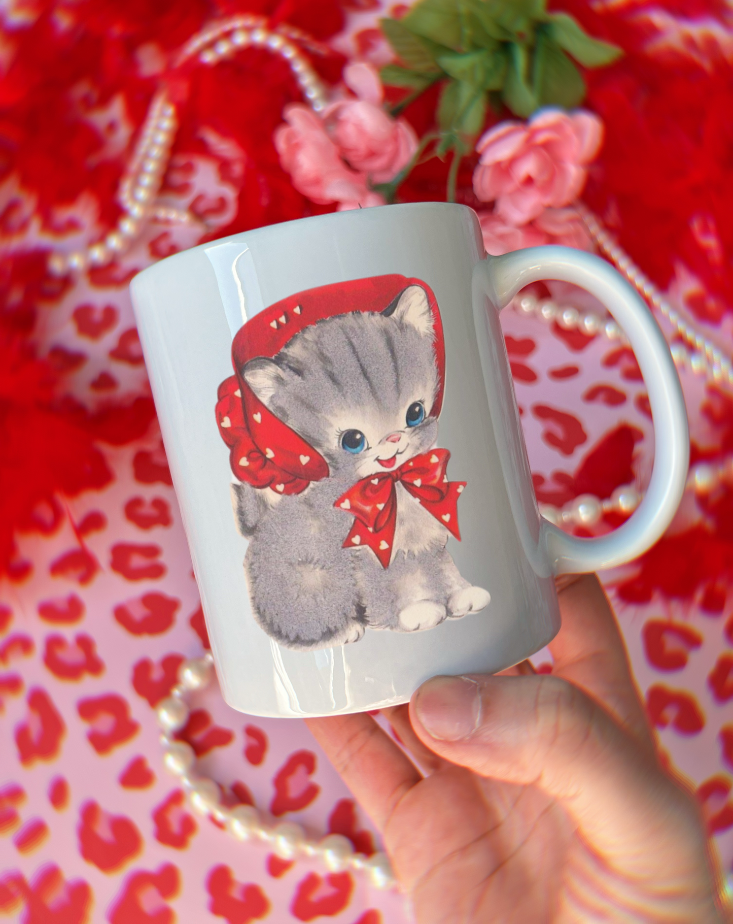 Vintage Love Kitty 12oz Mug