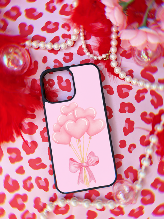 Pink Love Balloons Protective Case