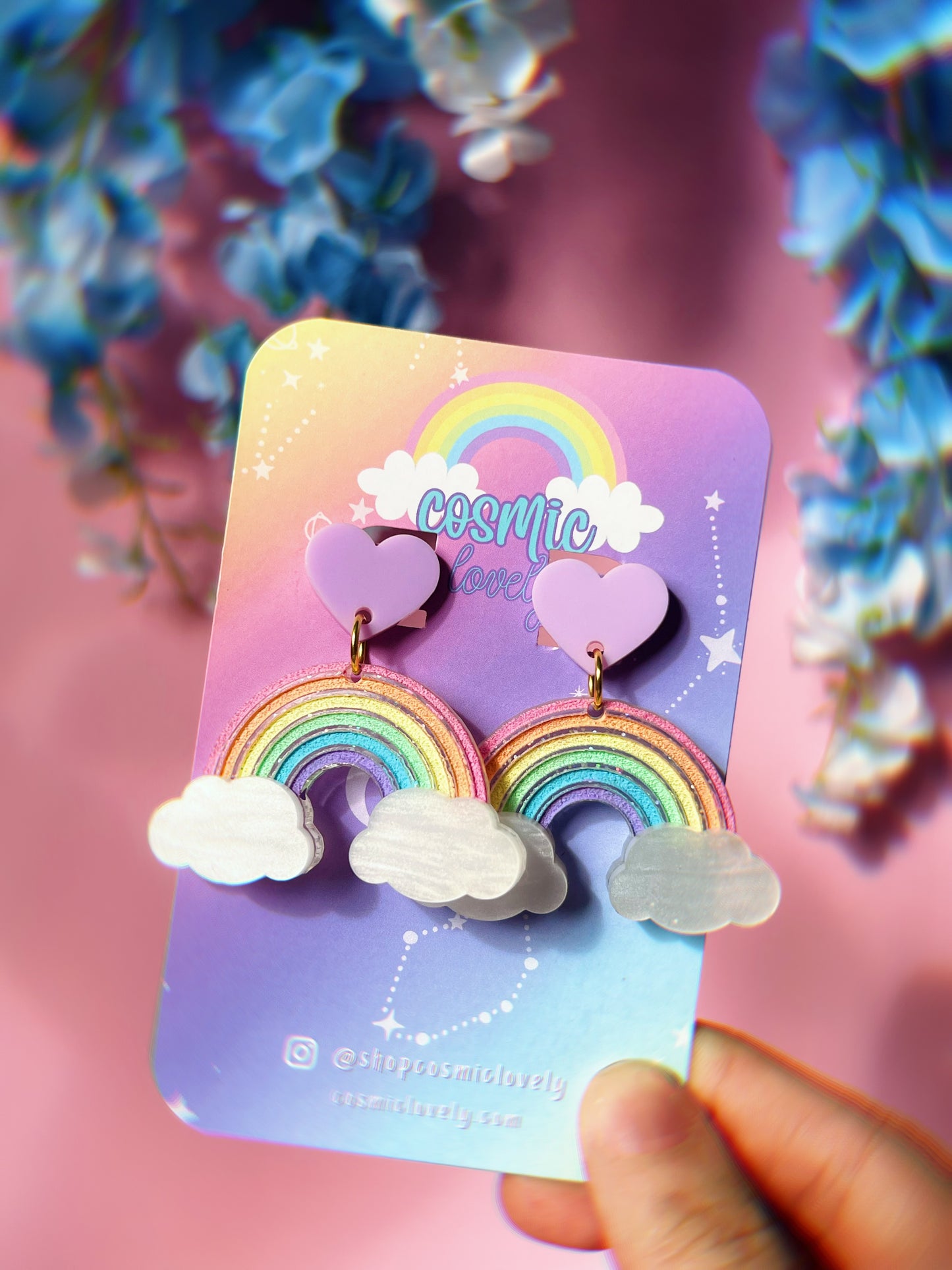 Pastel In the Clouds Rainbow Earrings
