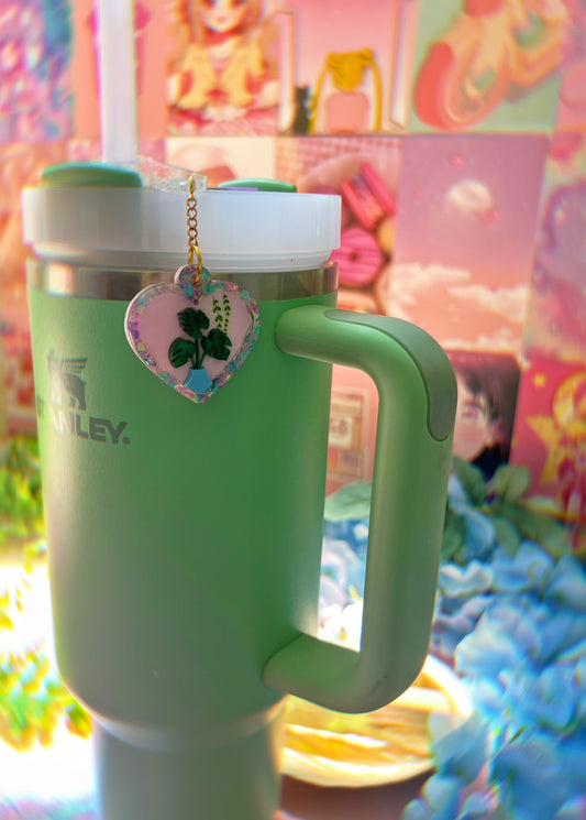 Plant Lady Heart Tumbler Cup Charms