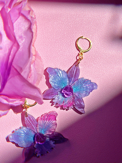 Tropical Orchid Earrings
