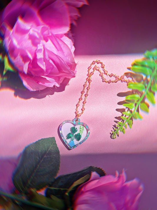 Plant Lady Heart Necklace