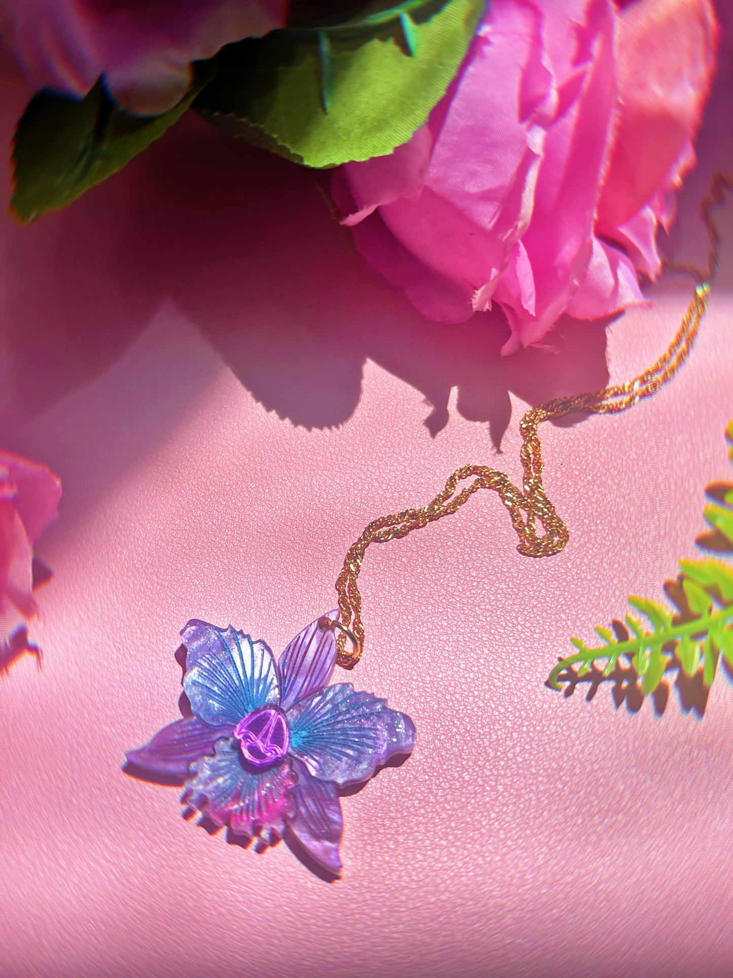 Tropical Orchid Necklace