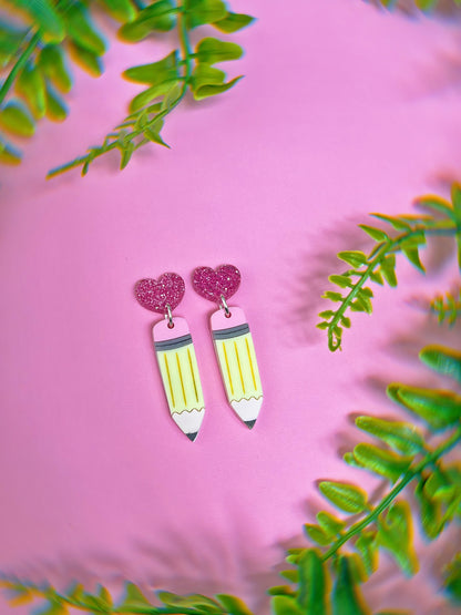 Teacher Pastel Pencil Earrings