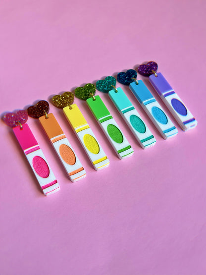 **SINGLES **School Supplies Marker Earrings