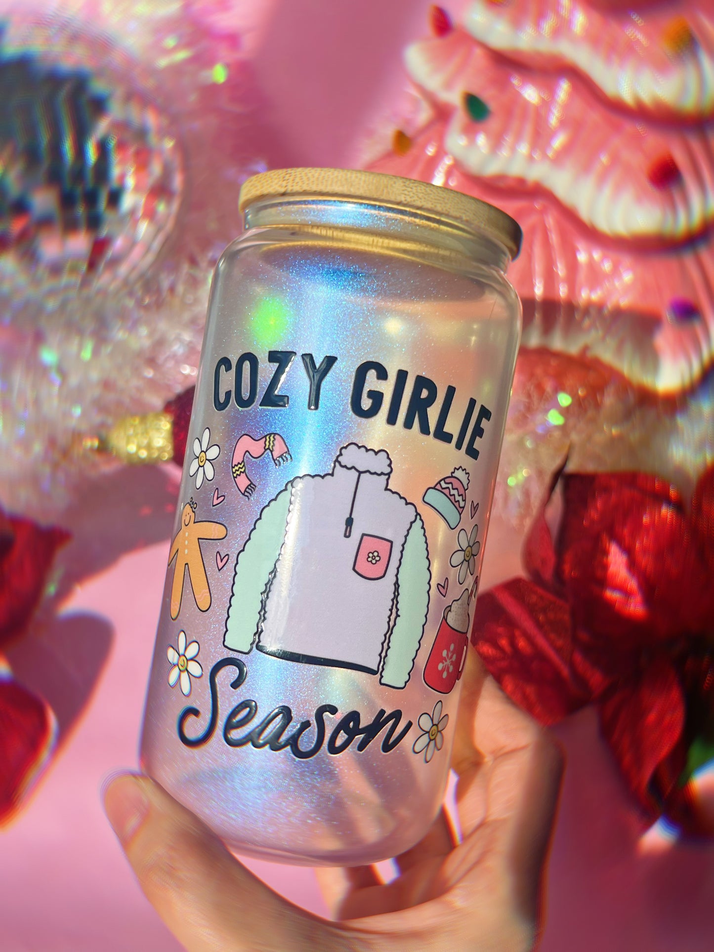 Shimmer Glitter Cozy Girlie Season 16oz Cup