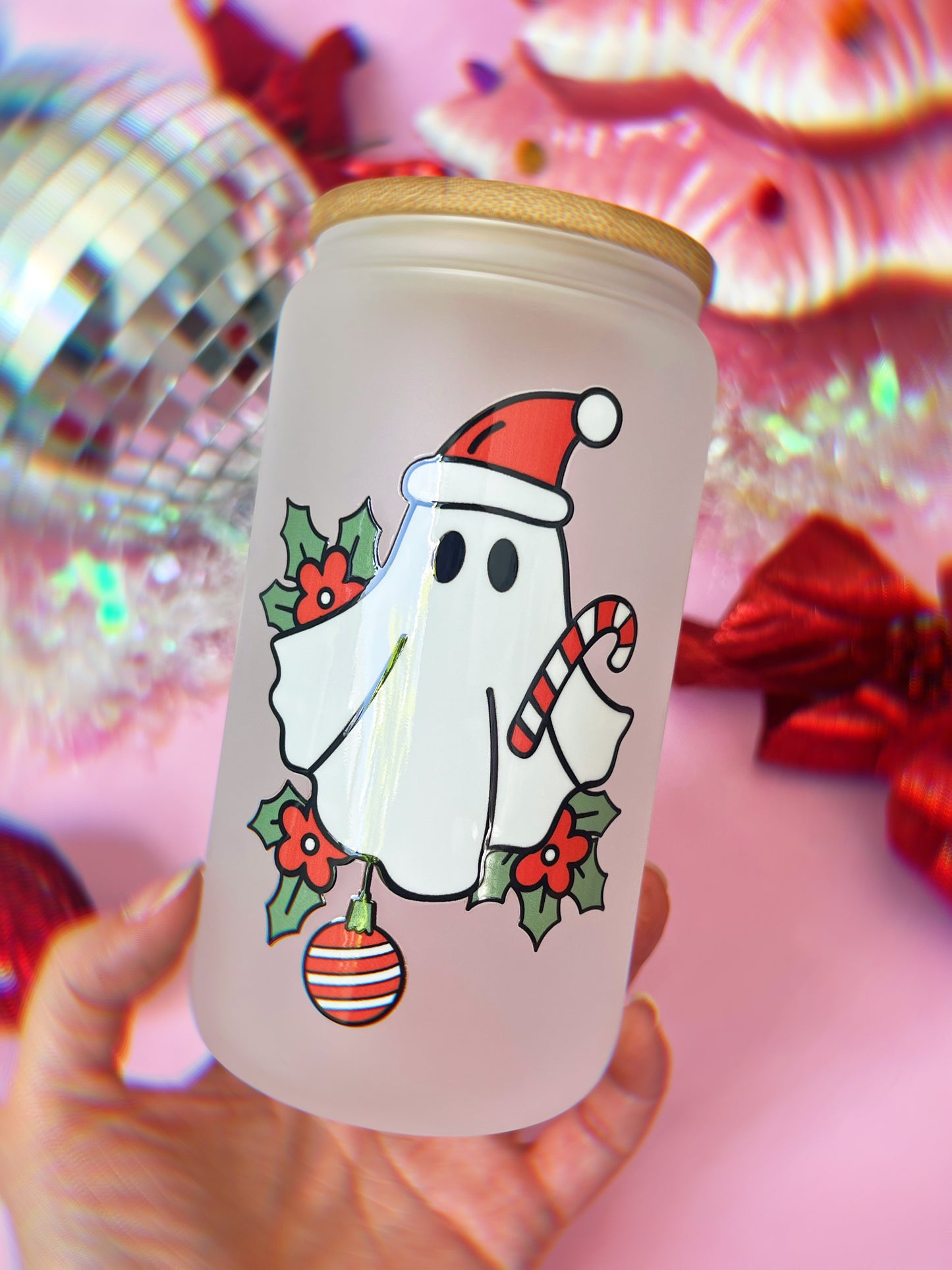 Frosted Christmas Ghostie 16oz Cup