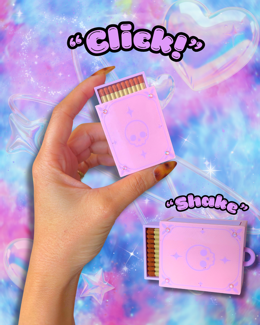 Kawaii Skull Matchbox Fidget Clicker and Shaker : Satisfying Fidget Toys