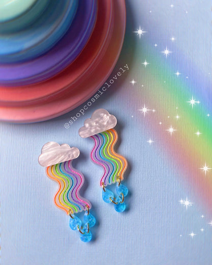 Wavy Rainbow Earrings