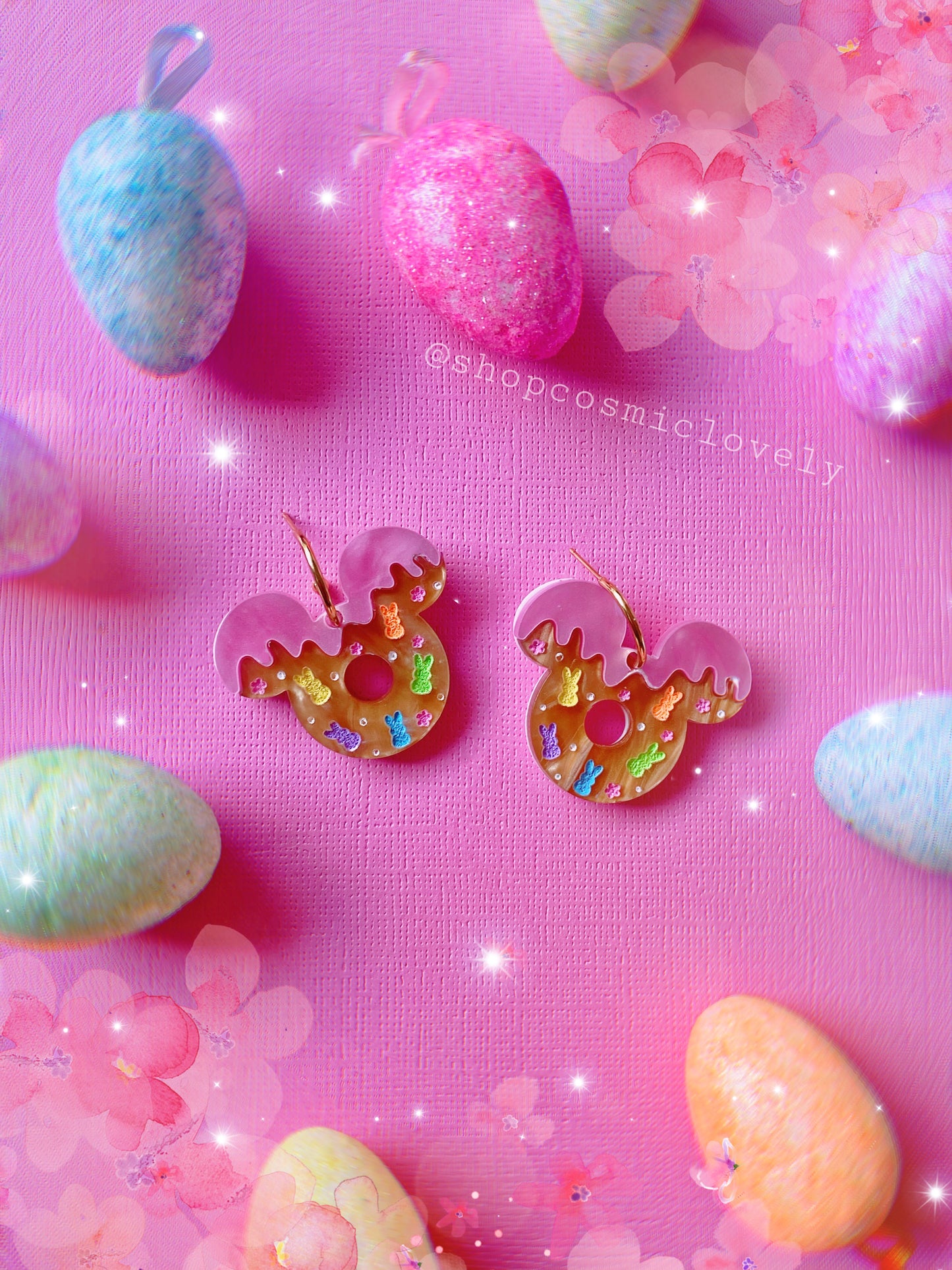 Mousey Easter Donut Earrings