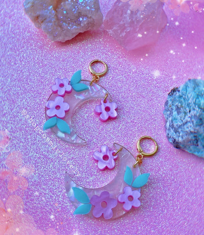 Moon Flower Earrings