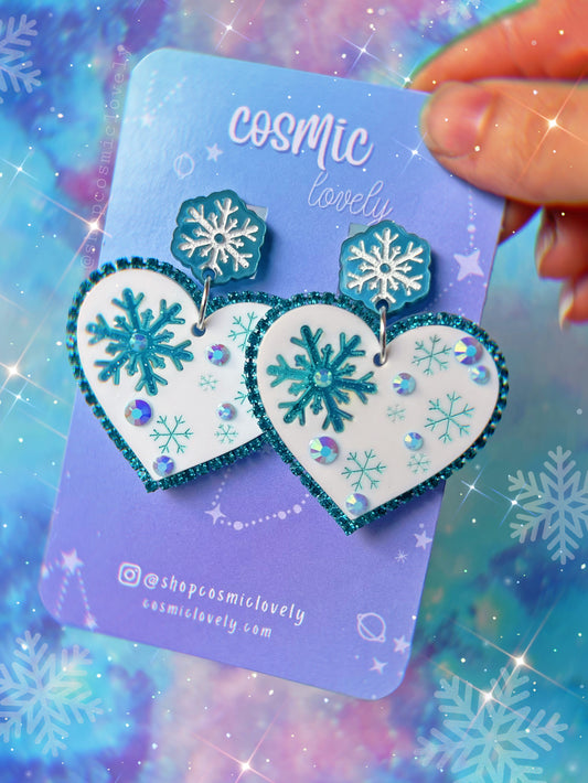 Ice Princess Hearts Earrings